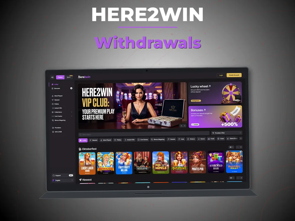Here2win - Withdrawals